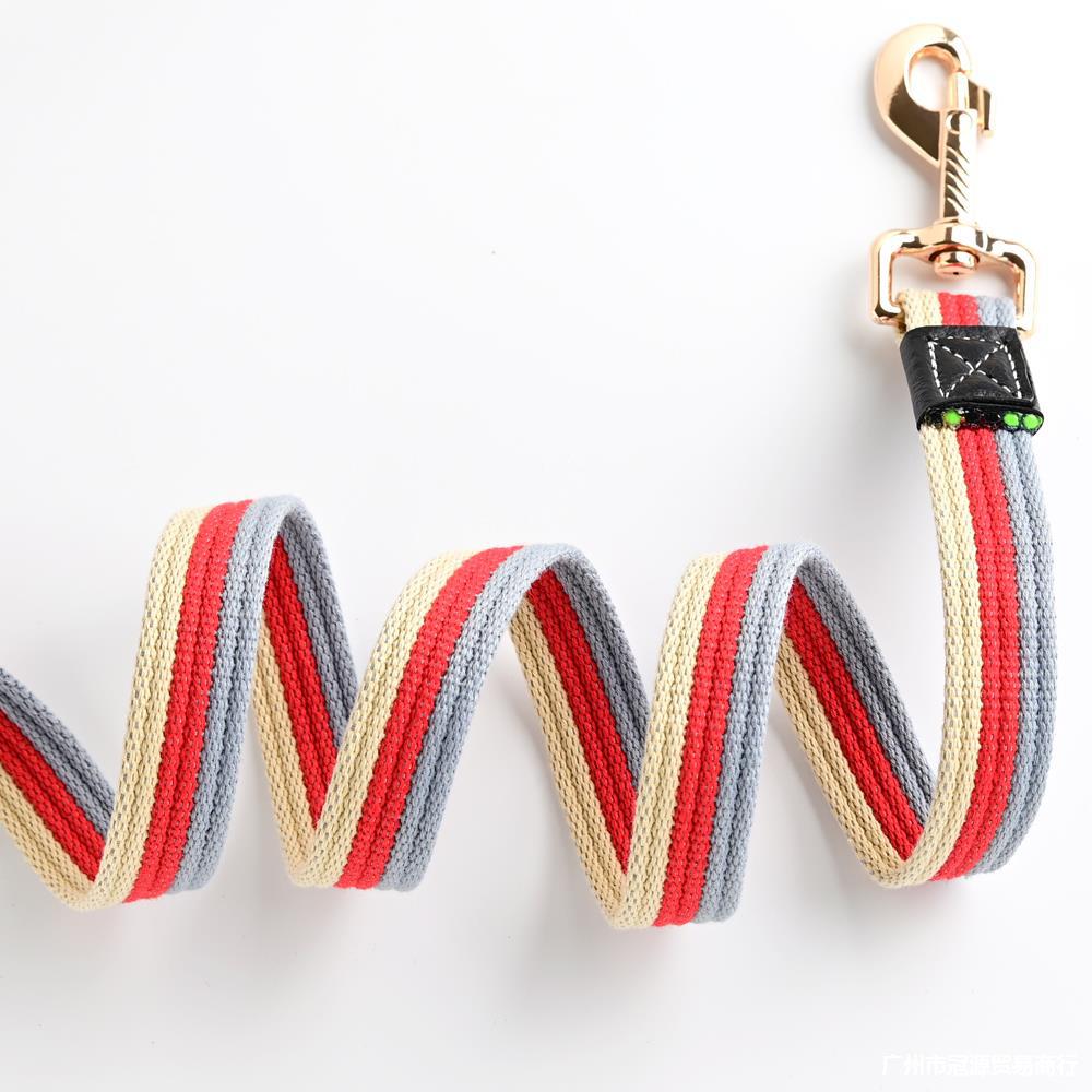 KFX-3391421 Pet Leash - Durable Polyester Dog Walking Rope in Red and Blue