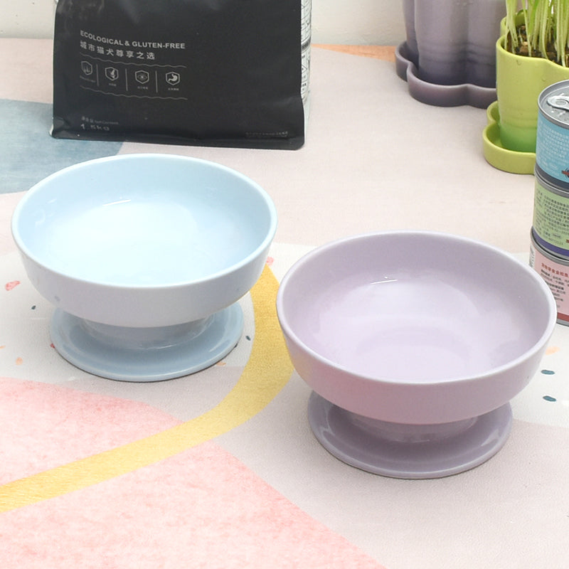 KFX-3391805 Pet Ceramic Tall Bowl for Cervical Spine Protection in Purple or Blue