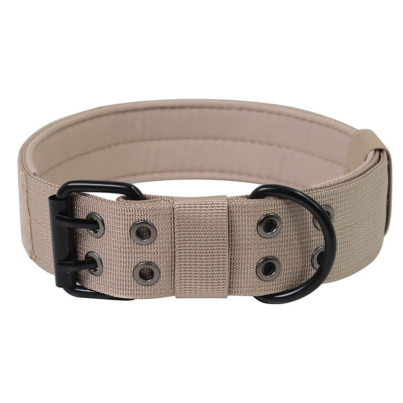 KFX-3393085 Adjustable Military Dog Collar with Metal D Ring & Buckle for Medium to Large Dogs
