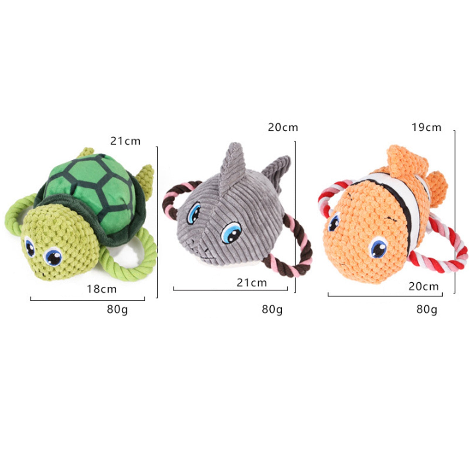 KFX-3394877 Interactive Turtle-Shaped Chew Toy for Dogs - Plush Knot Toy for Pets