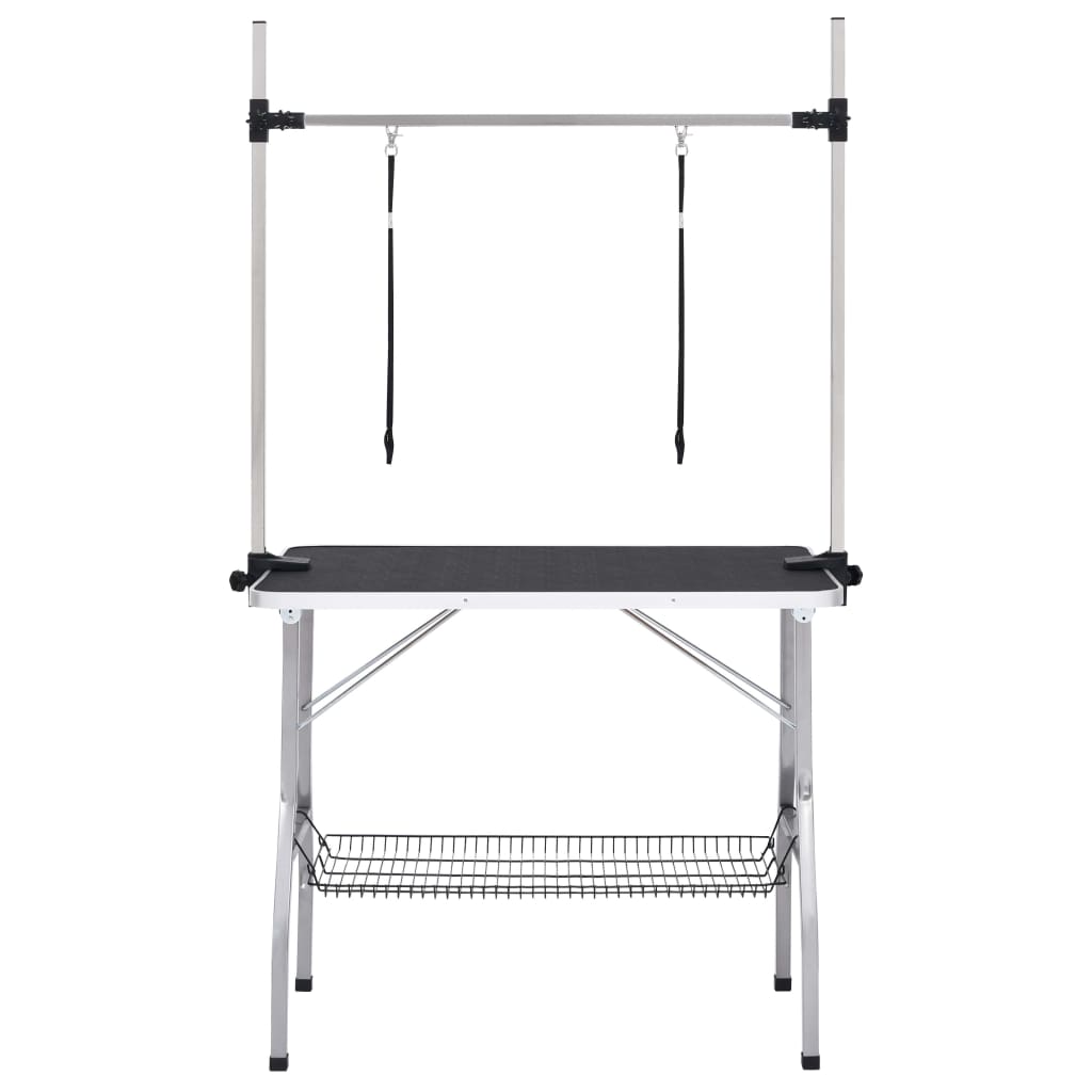 KFX-3395389 Adjustable Dog Grooming Table with Non-Slip Surface and Height-Adjustable Arm