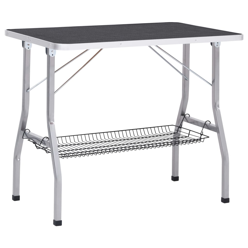 KFX-3395389 Adjustable Dog Grooming Table with Non-Slip Surface and Height-Adjustable Arm