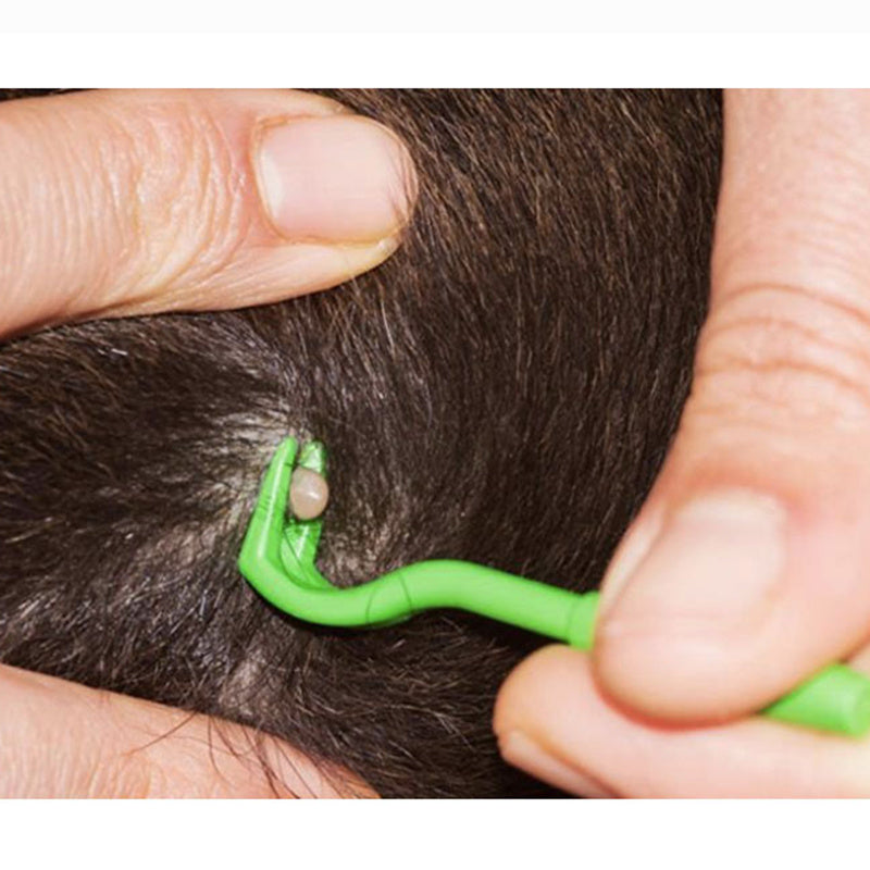 KFX-3398845 Dog Tick Removal Tool Set - 3-Piece Kit for Flea and Lice Elimination in Pets