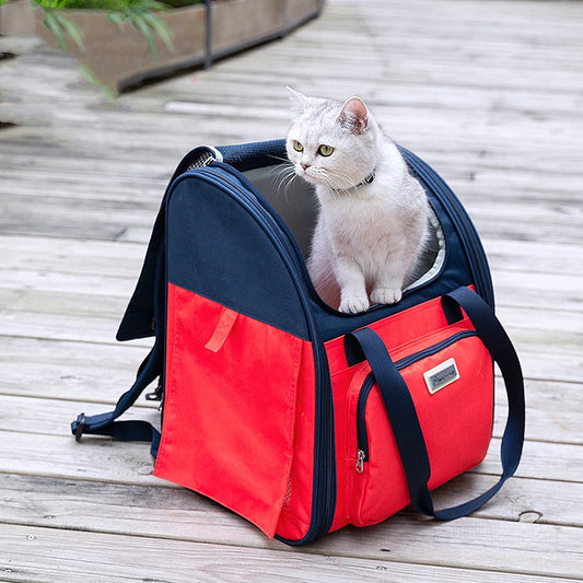 KFX-3399613 Breathable Waterproof Pet Carrier Backpack for Dogs and Cats, Dark Blue, Sapphire Blue, Purple, Dark Gray, Black
