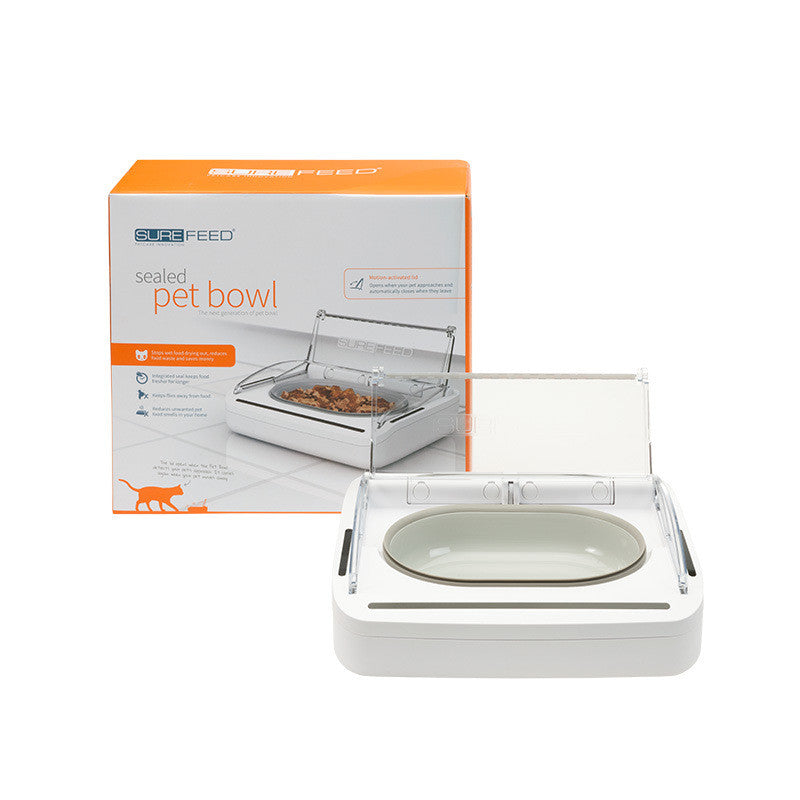 KFX-3401149 Automatic Induction Feeder with Stainless Steel Double Bowls for Dogs