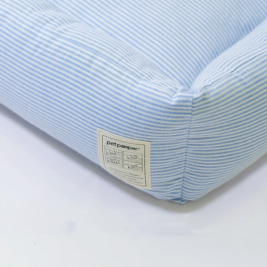 KFX-3401405 Foldable Cat Nest with Striped Lining - Cozy Cloth Bed for Cats