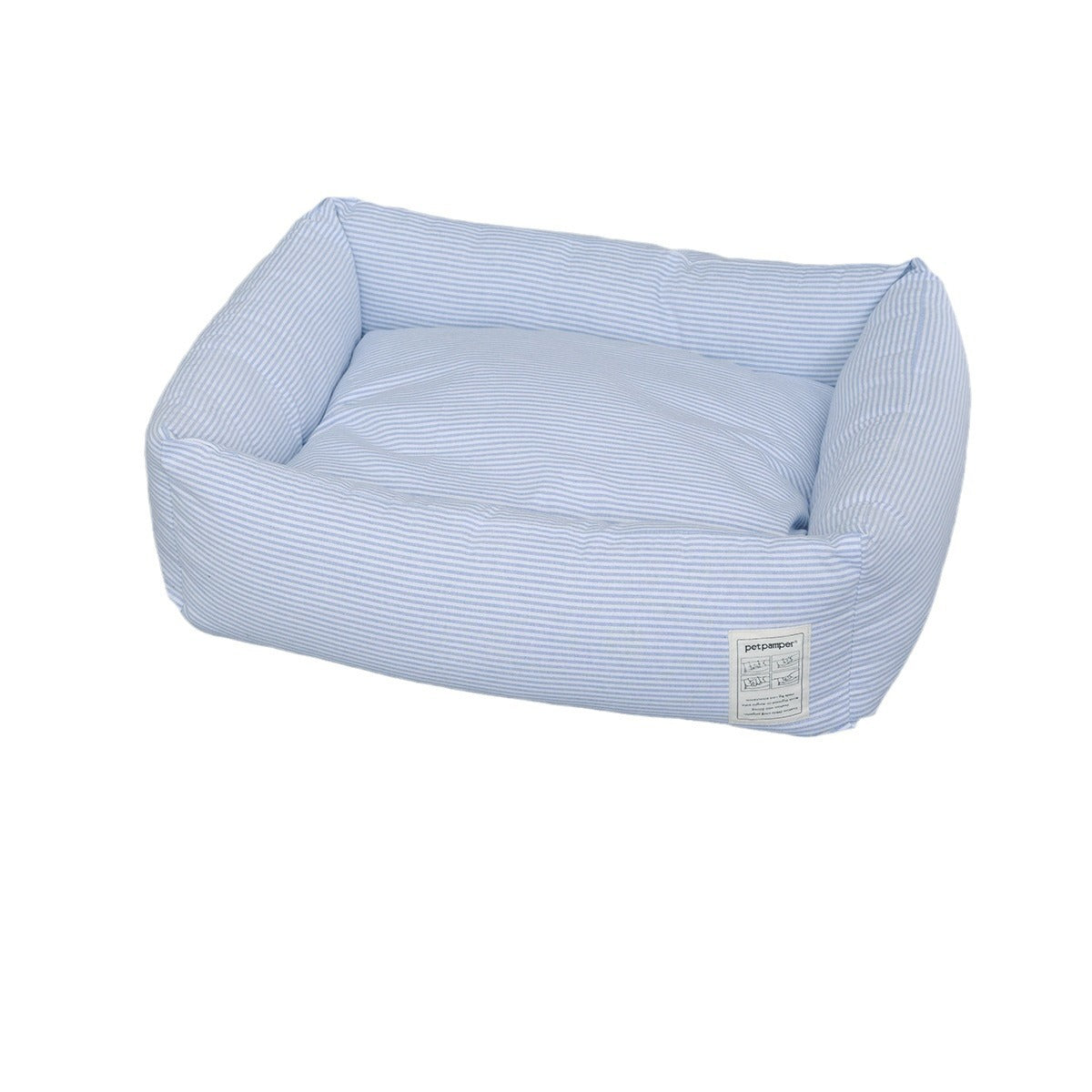KFX-3401405 Foldable Cat Nest with Striped Lining - Cozy Cloth Bed for Cats