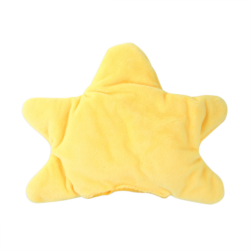 KFX-3402173 Stylish Cartoon Starfish Cat Headgear for All Seasons - Plush Pet Accessory