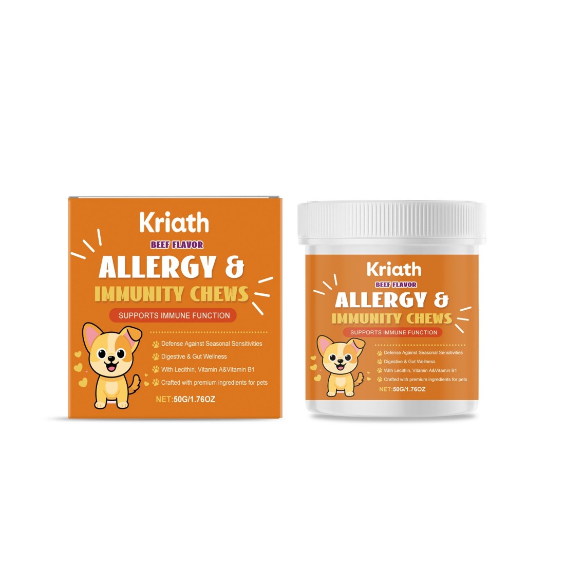 KFX-3403197 Nutritious Chewable Tablets for Pet Intestinal Health with Chicken, Beef, and Omega Oils