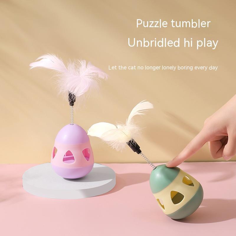 KFX-3403965 Colorful Roly-Poly Cat Toy – Interactive Tumbler Design for Playful Kittens