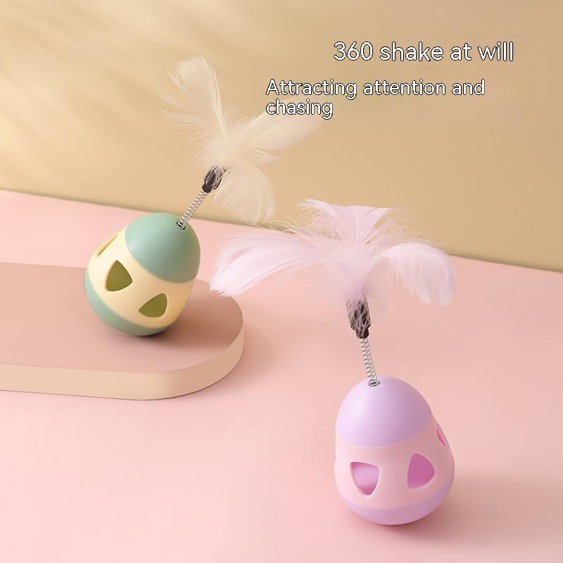 KFX-3403965 Colorful Roly-Poly Cat Toy – Interactive Tumbler Design for Playful Kittens