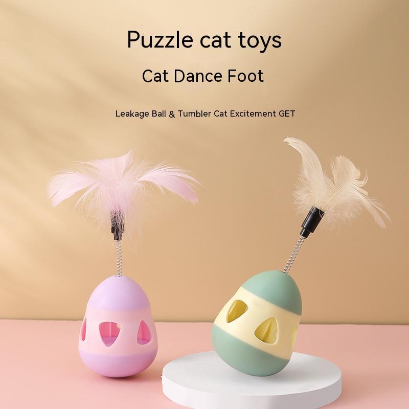 KFX-3403965 Colorful Roly-Poly Cat Toy – Interactive Tumbler Design for Playful Kittens