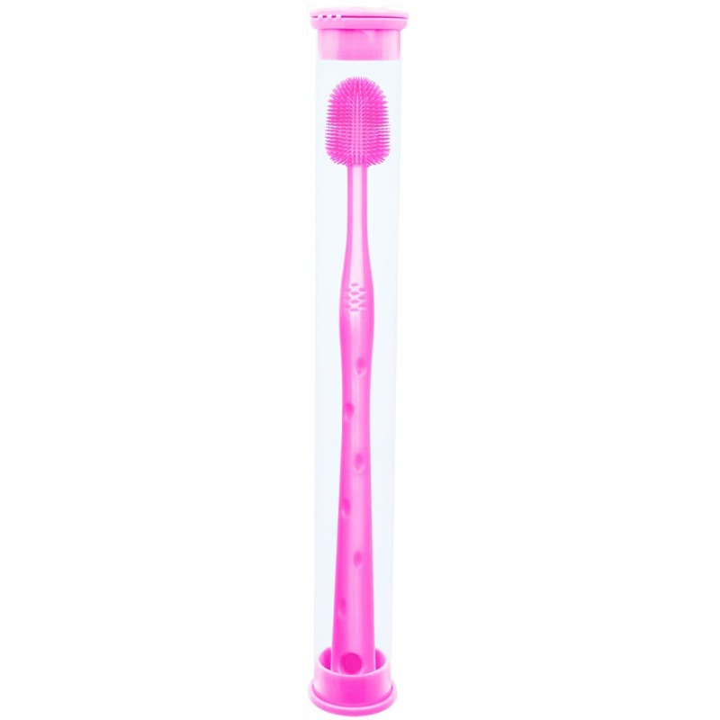 KFX-3404989 Silicone Toothbrush for Small Dogs - Puppy Cleaning Tool, 17cm in Length
