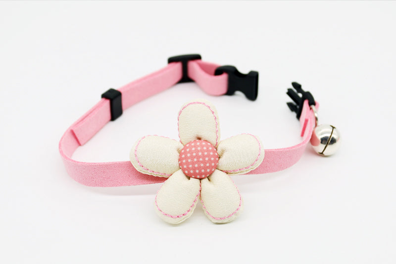 KFX-3405117 Flower and Bow Tie Collars for Small Pets - Adjustable Cat and Dog Size Options