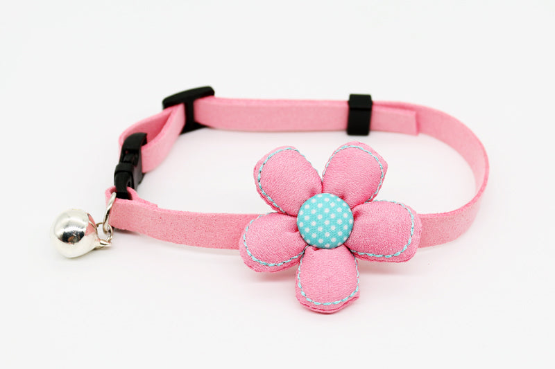 KFX-3405117 Flower and Bow Tie Collars for Small Pets - Adjustable Cat and Dog Size Options