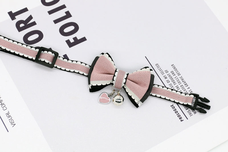 KFX-3405117 Flower and Bow Tie Collars for Small Pets - Adjustable Cat and Dog Size Options