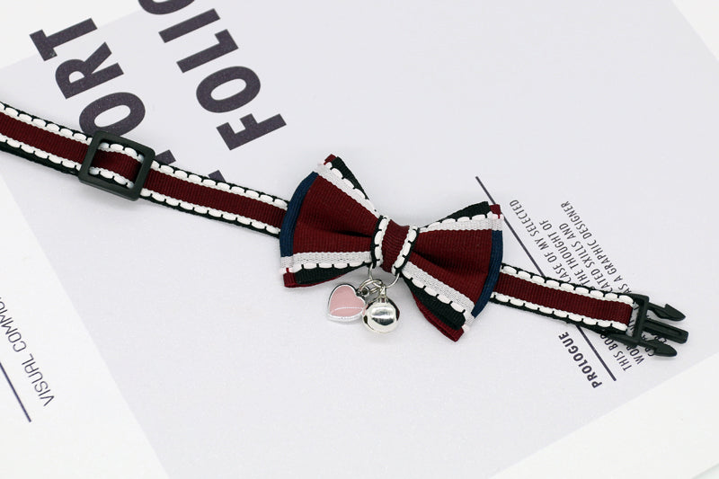 KFX-3405117 Flower and Bow Tie Collars for Small Pets - Adjustable Cat and Dog Size Options