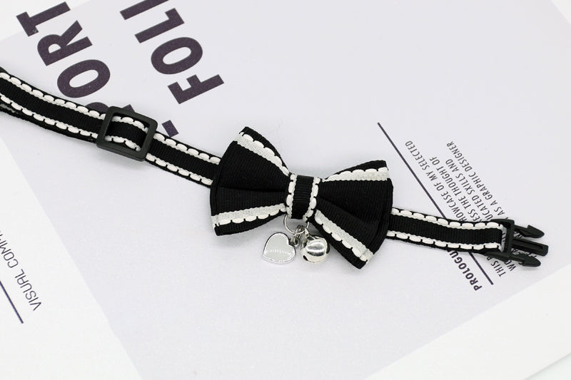 KFX-3405117 Flower and Bow Tie Collars for Small Pets - Adjustable Cat and Dog Size Options