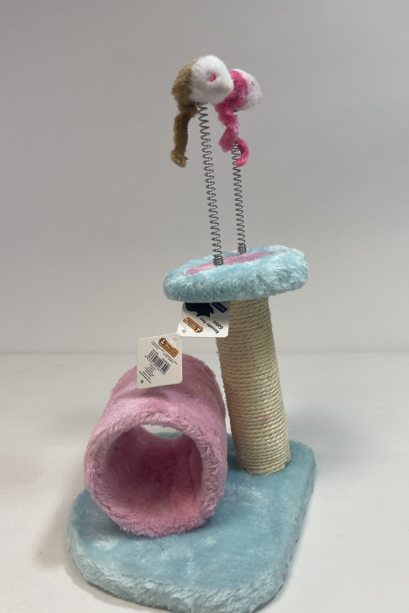 KFX-3406397 Multi-Level Cat Climbing Frame with Scratching Posts and Cozy Lounge Areas