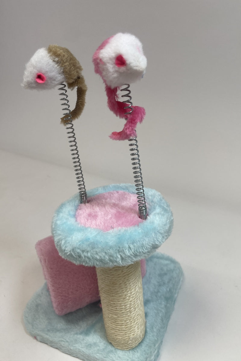 KFX-3406397 Multi-Level Cat Climbing Frame with Scratching Posts and Cozy Lounge Areas