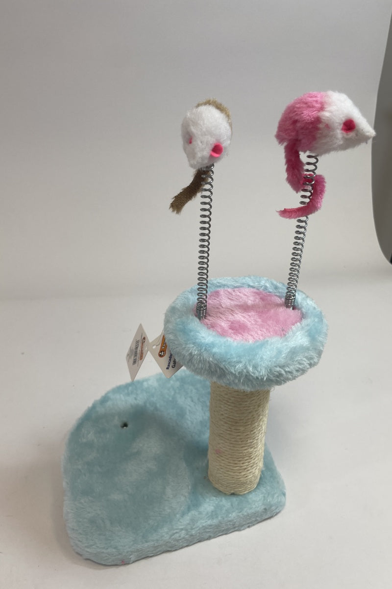 KFX-3406397 Multi-Level Cat Climbing Frame with Scratching Posts and Cozy Lounge Areas