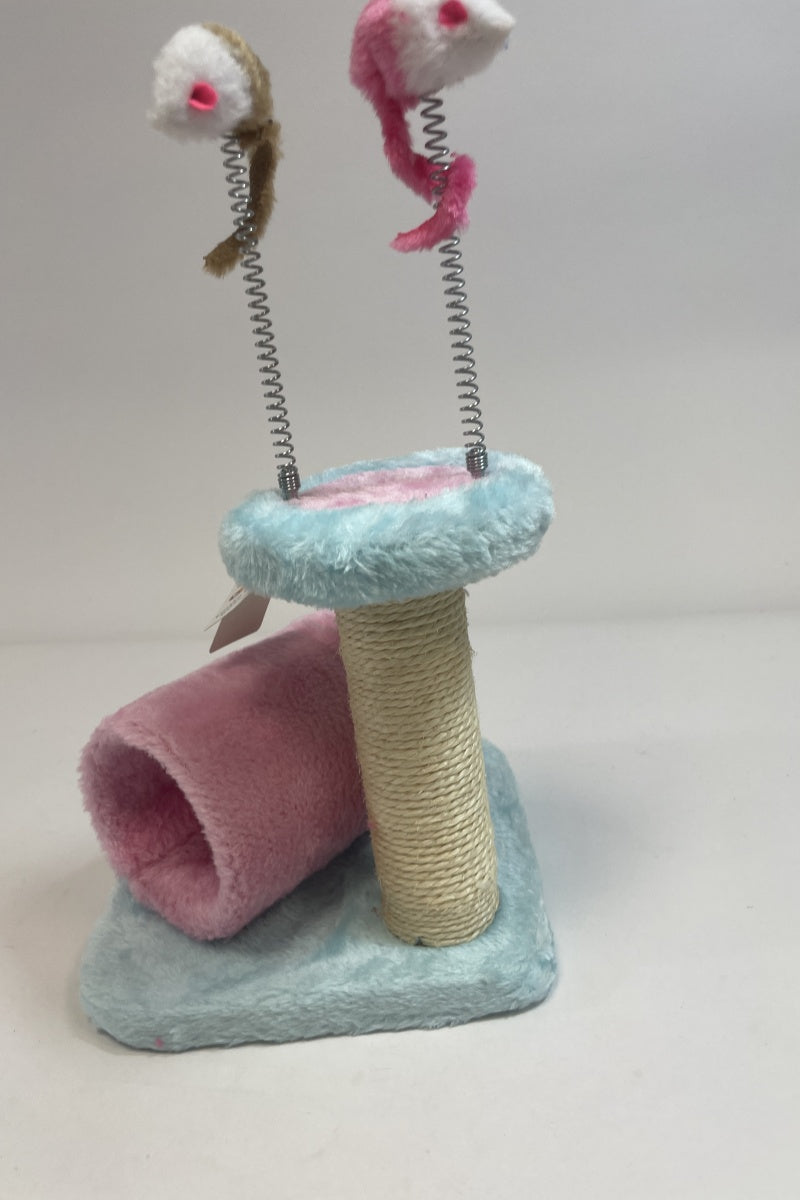 KFX-3406397 Multi-Level Cat Climbing Frame with Scratching Posts and Cozy Lounge Areas