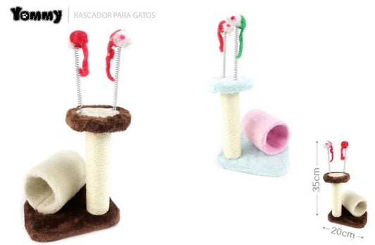 KFX-3406397 Multi-Level Cat Climbing Frame with Scratching Posts and Cozy Lounge Areas
