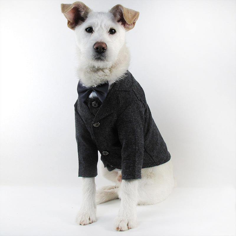 KFX-3407293 Casual Coral Fleece Pet Wedding Suit for Dogs - Available in Multiple Sizes