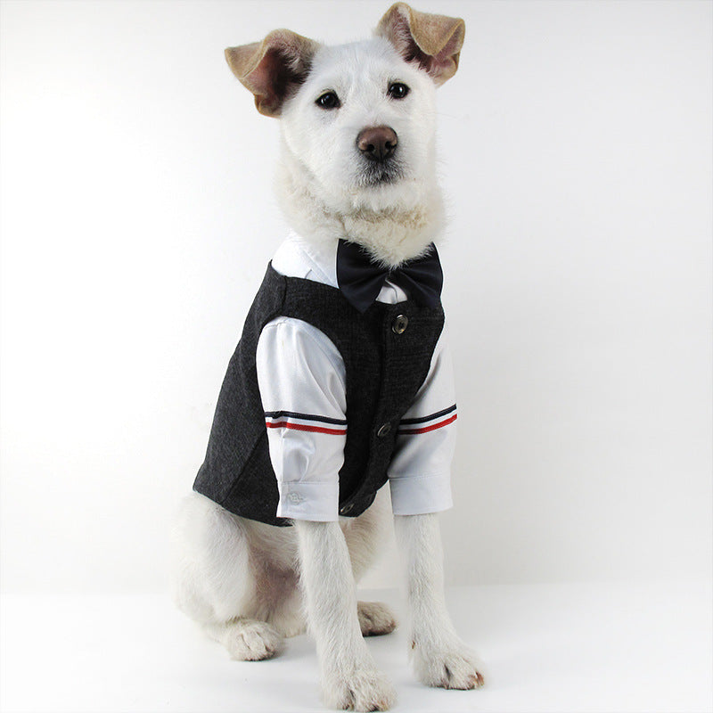 KFX-3407293 Casual Coral Fleece Pet Wedding Suit for Dogs - Available in Multiple Sizes