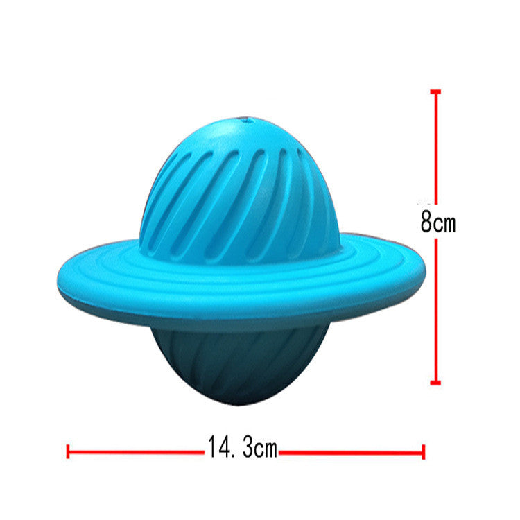 KFX-3407933 Durable Rubber Flying Saucer Dog Toy - Bite Resistant, Multifunctional and Available in Sky Blue and Gray