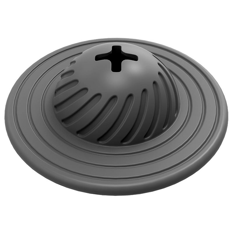 KFX-3407933 Durable Rubber Flying Saucer Dog Toy - Bite Resistant, Multifunctional and Available in Sky Blue and Gray