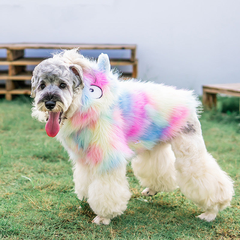 KFX-3409469 Rainbow Casual Pet Jacket - Polyester Vest for Small to Large Dogs