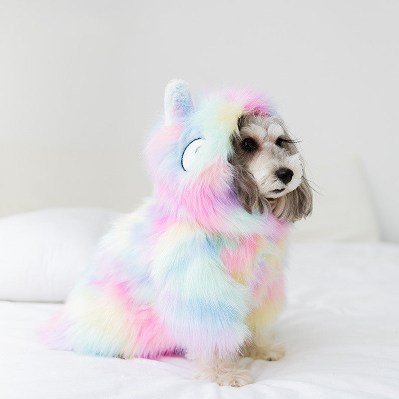 KFX-3409469 Rainbow Casual Pet Jacket - Polyester Vest for Small to Large Dogs