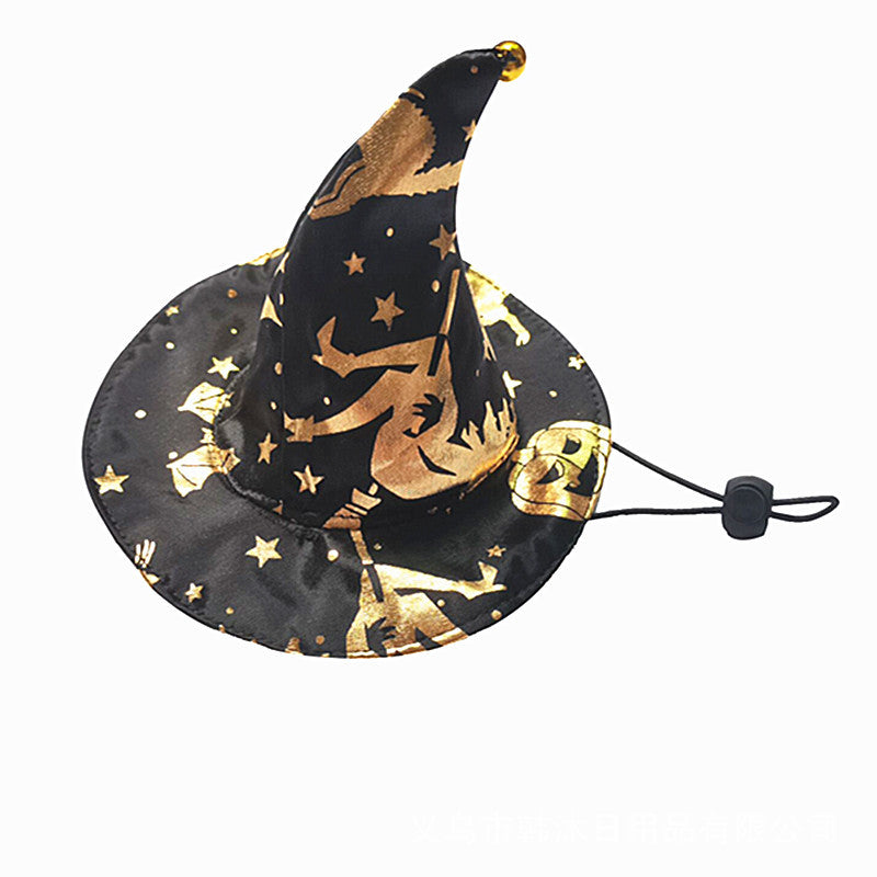 KFX-3410493 Wizard Cloak and Hat Set for Pets – Polyester Halloween Costume in S, M, L Sizes