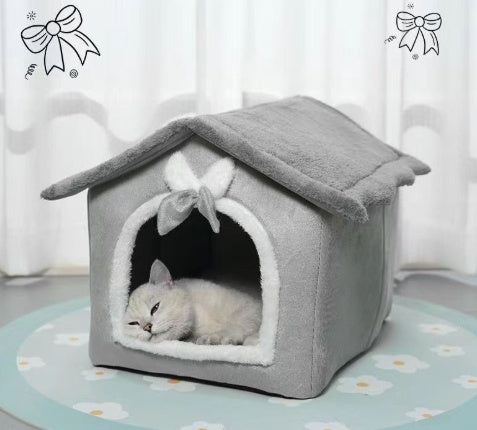 KFX-3412541 Cozy PP Cotton House for Small Dogs and Cats - Winter Warm Nest