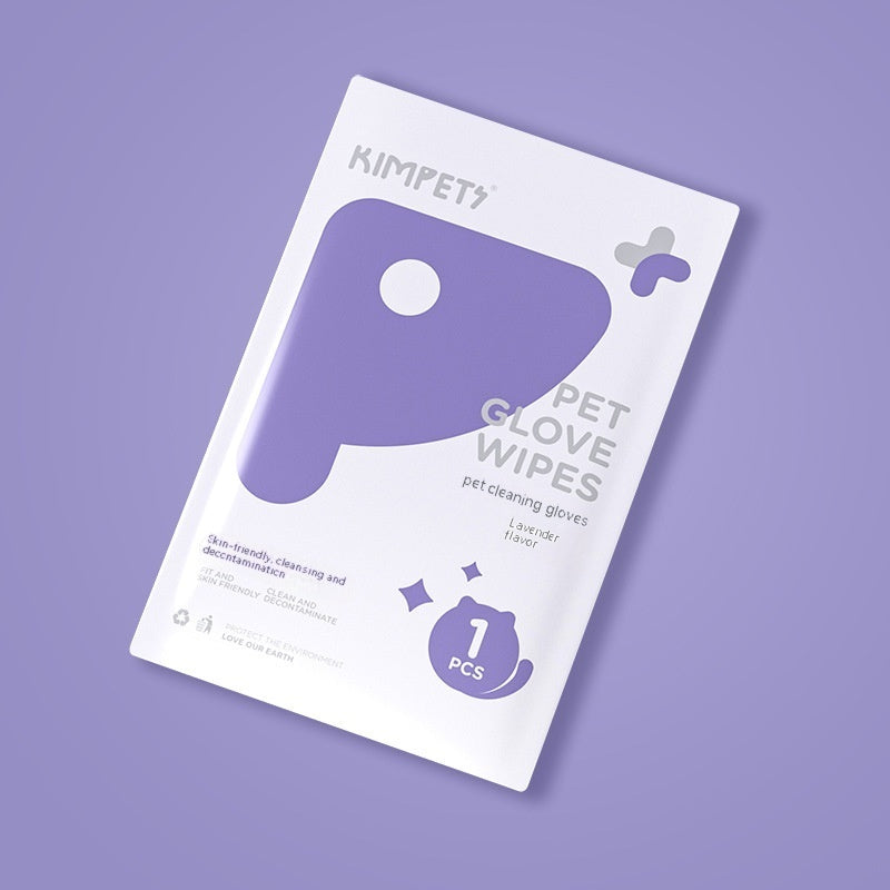 KFX-3414461 Lavender-Scented Disposable Cleaning Gloves for Pet Grooming and Bathing - Pack of 8