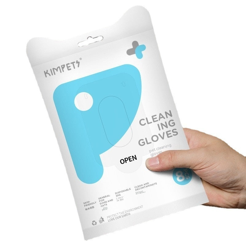 KFX-3414461 Lavender-Scented Disposable Cleaning Gloves for Pet Grooming and Bathing - Pack of 8