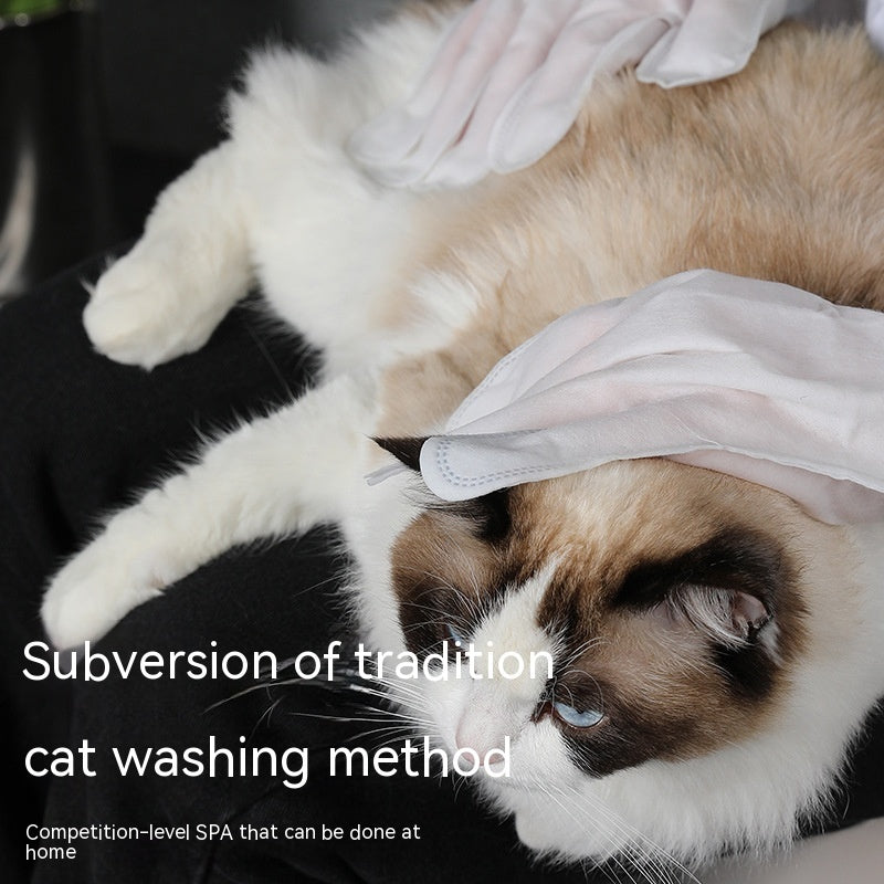KFX-3414461 Lavender-Scented Disposable Cleaning Gloves for Pet Grooming and Bathing - Pack of 8