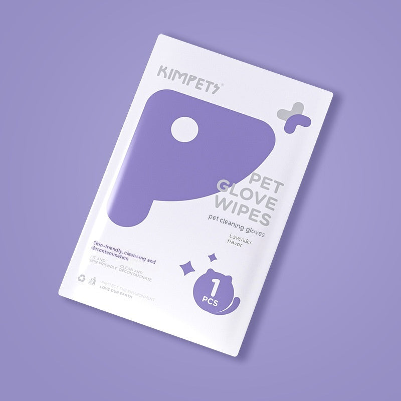 KFX-3414461 Lavender-Scented Disposable Cleaning Gloves for Pet Grooming and Bathing - Pack of 8