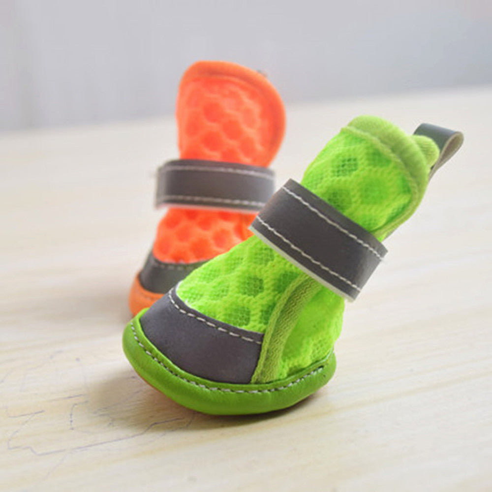 KFX-3415485 Small Dog Rubber Shoes - Non-Slip, Wear-Resistant, Available in Four Colors