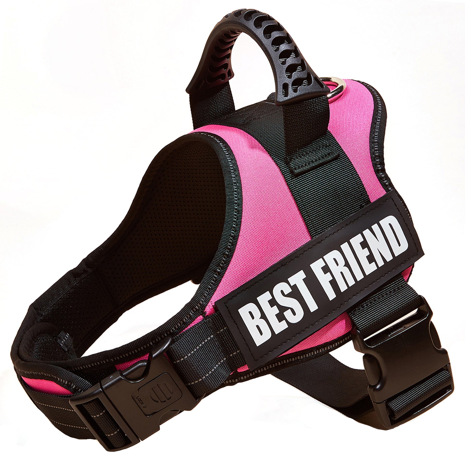 KFX-3417917 Large Dog Chest Strap with Velcro for Collar and Lead Attachment, Nylon Material