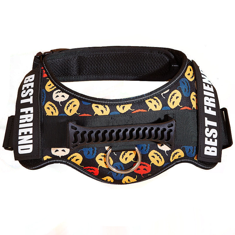KFX-3417917 Large Dog Chest Strap with Velcro for Collar and Lead Attachment, Nylon Material