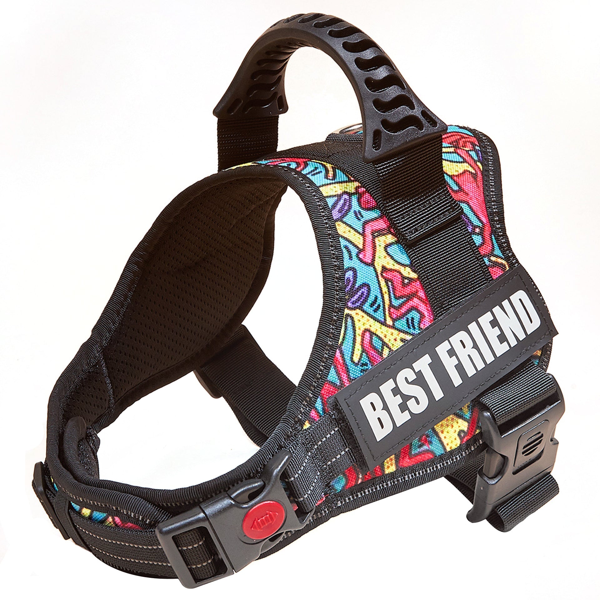 KFX-3417917 Large Dog Chest Strap with Velcro for Collar and Lead Attachment, Nylon Material