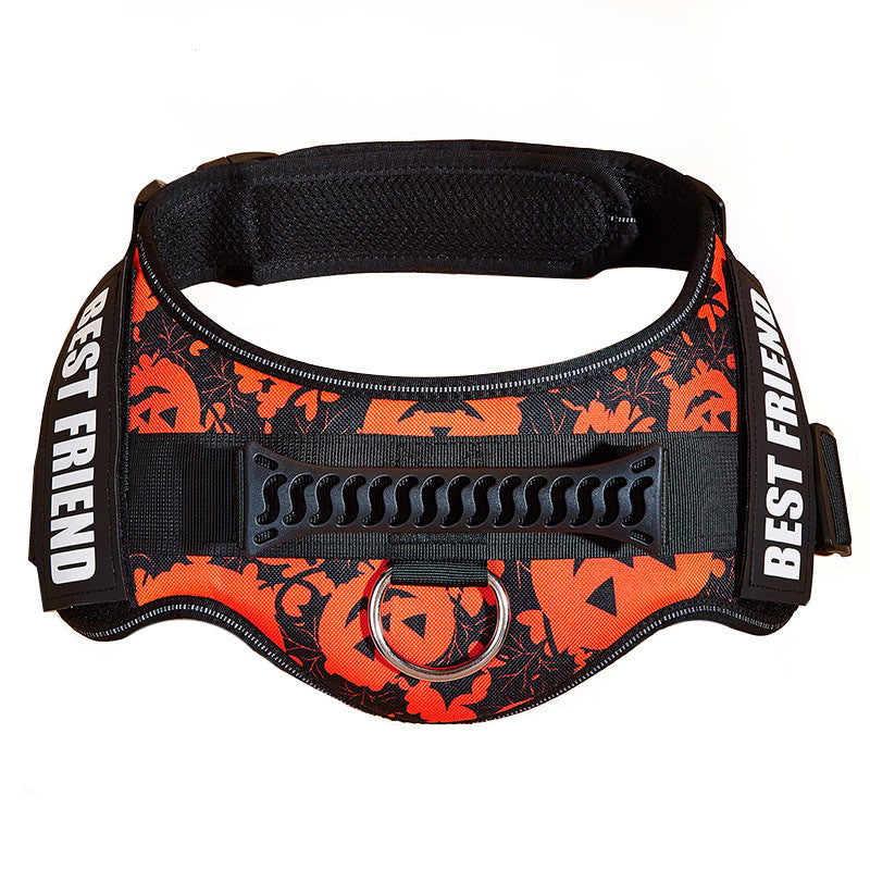 KFX-3417917 Large Dog Chest Strap with Velcro for Collar and Lead Attachment, Nylon Material
