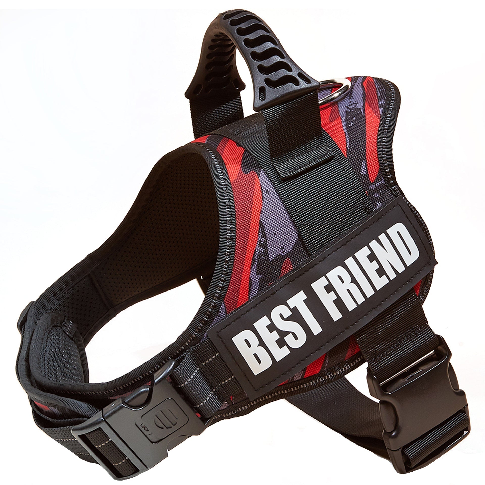 KFX-3417917 Large Dog Chest Strap with Velcro for Collar and Lead Attachment, Nylon Material