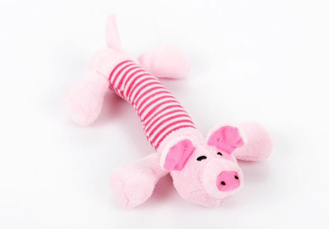 KFX-3418301 Funny Dog Sound Squeaky Plush Toy for Chewing and Playtime - Multiple Animals Available