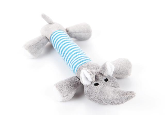 KFX-3418301 Funny Dog Sound Squeaky Plush Toy for Chewing and Playtime - Multiple Animals Available