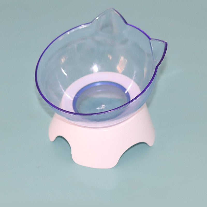 KFX-3418813 Ergonomic Double Bowl Feeder for Cats and Dogs with Neck Protection and Easy Clean Design