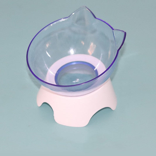 KFX-3418813 Ergonomic Double Bowl Feeder for Cats and Dogs with Neck Protection and Easy Clean Design