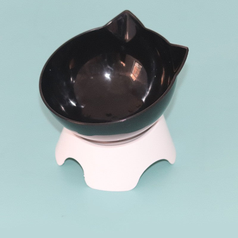 KFX-3418813 Ergonomic Double Bowl Feeder for Cats and Dogs with Neck Protection and Easy Clean Design